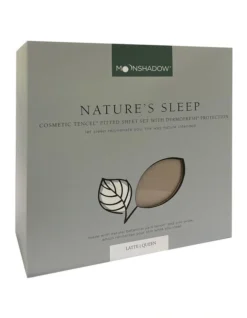Nature's Sleep Cosmetic TENCEL Fitted Sheet Set In Latte -Bedding Shop 816212440 816210820 3 2 720x928