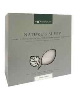Nature's Sleep Cosmetic TENCEL Fitted Sheet Set In White -Bedding Shop 816212440 816211360 3 2 720x928