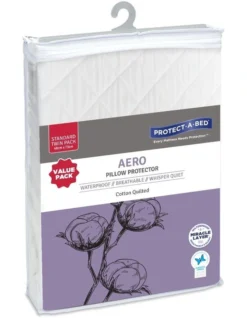 Aero Cotton Quilted Twin Pack Waterproof Pillow Protector