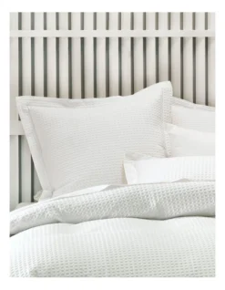 Linen House Deluxe Waffle Quilt Cover Set White 5 Linen House Deluxe Waffle Quilt Cover Set White -Bedding Shop 818835220 818833600 2 720x928