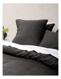 Linen House Nara 400TC Bamboo Cotton Quilt Cover Set Charcoal 8 Linen House Nara 400TC Bamboo Cotton Quilt Cover Set Charcoal -Bedding Shop 832974130 832975300 3 720x928