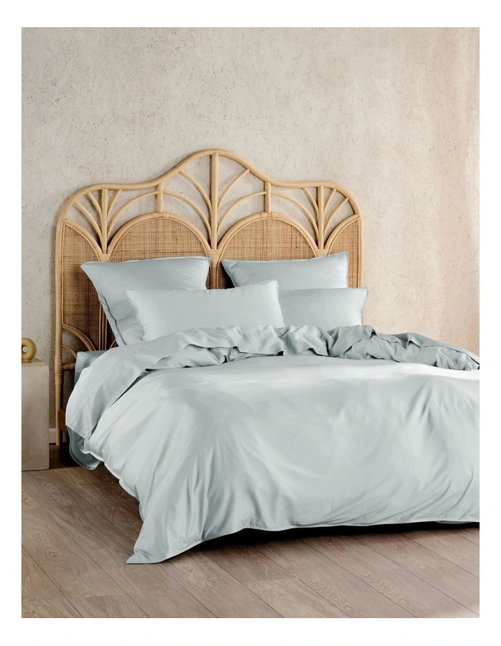 Linen House Nara 400TC Bamboo Cotton Quilt Cover Set In Sky 3 Linen House Nara 400TC Bamboo Cotton Quilt Cover Set In Sky