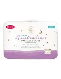 Homestead Junior Australian Washable Wool Pillow Protector White