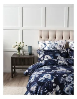 Jardin Quilt Cover Set Navy -Bedding Shop 851449600 3 720x928