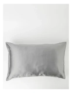 Heritage Silk Front Pillowcase Pair Charcoal -Bedding Shop 853953850 853960600 3 2 720x928