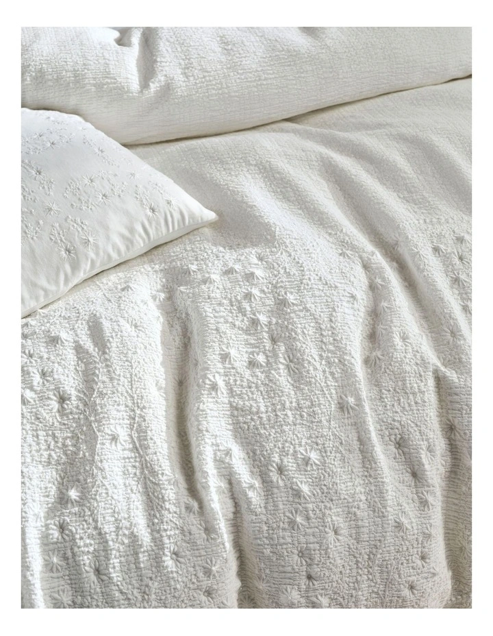 Linen House Abigail Quilt Cover Set In White 5 Linen House Abigail Quilt Cover Set In White - Image 3