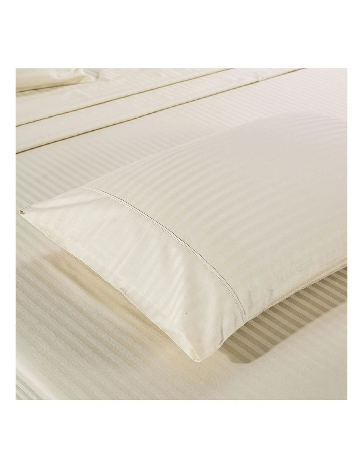 Kensington 1200 Thread Count 100% Egyptian Cotton Sheet Set Stripe Hotel Grade Queen Sand 5 Kensington 1200 Thread Count 100% Egyptian Cotton Sheet Set Stripe Hotel Grade Queen Sand - Image 3