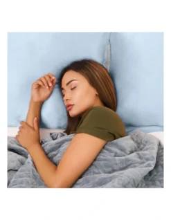 Mulberry Soft Silk Hypoallergenic Pillowcase Twin Pack 51x76cm In Light Blue -Bedding Shop 865756000 4 2 720x928