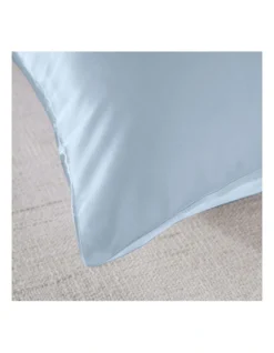 Mulberry Soft Silk Hypoallergenic Pillowcase Twin Pack 51x76cm In Light Blue -Bedding Shop 865756000 5 2 720x928