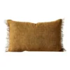 Vintage Linen Fringe Rectangle Cushion In Bronze -Bedding Shop 868620250 1 720x928