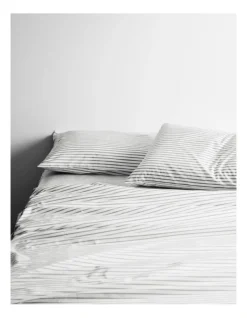 Vintage Stripe Sheet Set In Smoke