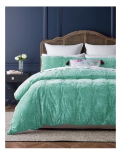 Heritage Daphne Quilt Cover Set In Green