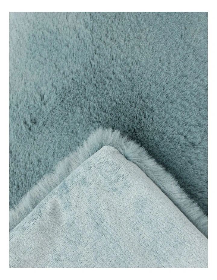 Heritage Amelie Fur Throw In Duck Egg 4 Heritage Amelie Fur Throw In Duck Egg - Image 2