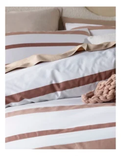 Lincoln Stripe Cotton Quilt Cover Set In Light Brown -Bedding Shop 870102820 959547430 3 720x928