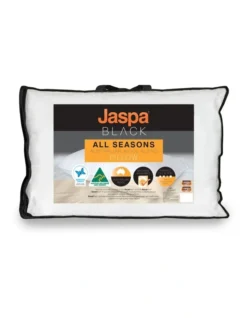 Black All Seasons Pillow White