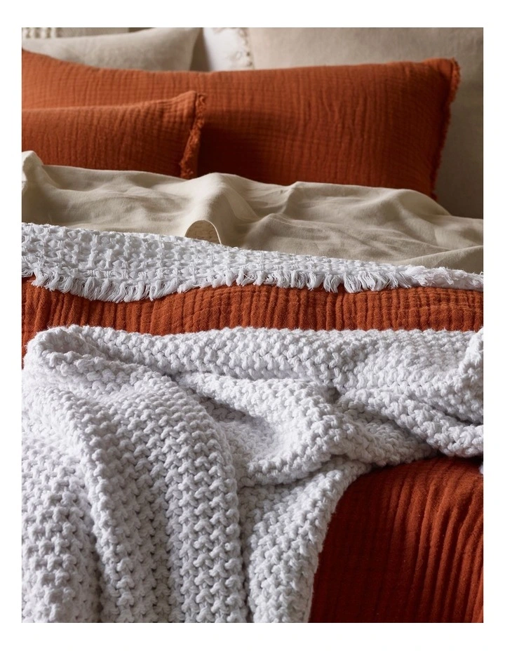 Alawa Cotton Gauze Quilt Cover Set In Earth 4 Alawa Cotton Gauze Quilt Cover Set In Earth - Image 2