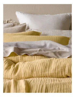 Alawa Cotton Gauze Quilt Cover Set In Yellow -Bedding Shop 871757560 907272910 3 720x928