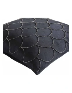 Kinsey Square Cushion In Black -Bedding Shop 877174300 4 720x928