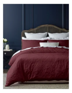 Heritage Frederika Quilt Cover Set Wine