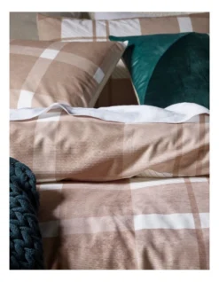 Otis Corduroy Check Quilt Cover Set Raffia -Bedding Shop 882584830 3 720x928