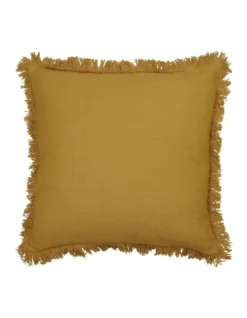 Fringe Cushion 55cm Mustard