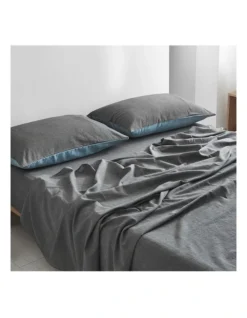 Double Cotton Sheet Set In Blue