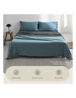 Double Cotton Sheet Set In Blue -Bedding Shop 884106550 5 720x928