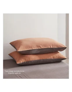 Cotton Double Sheet Set In Orange/Brown -Bedding Shop 884106820 4 720x928