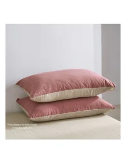 Cotton Double Sheet Set In Vanilla Rhubarb -Bedding Shop 884106910 4 720x928