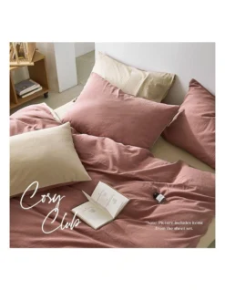 Cotton Duvet Single Quilt Cover Set In Red/Beige -Bedding Shop 884110060 4 720x928