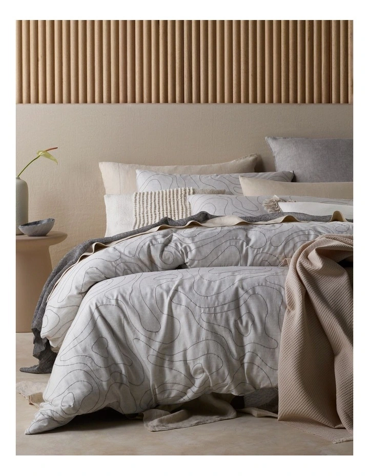 Maluka Quilt Cover In Grey 3 Maluka Quilt Cover In Grey