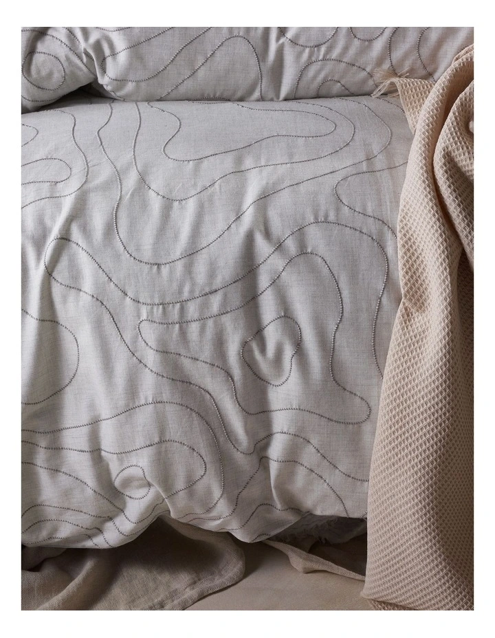 Maluka Quilt Cover In Grey 4 Maluka Quilt Cover In Grey - Image 2