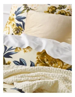 Heritage Constance Textured Quilt Cover In Yellow -Bedding Shop 885406420 3 720x928