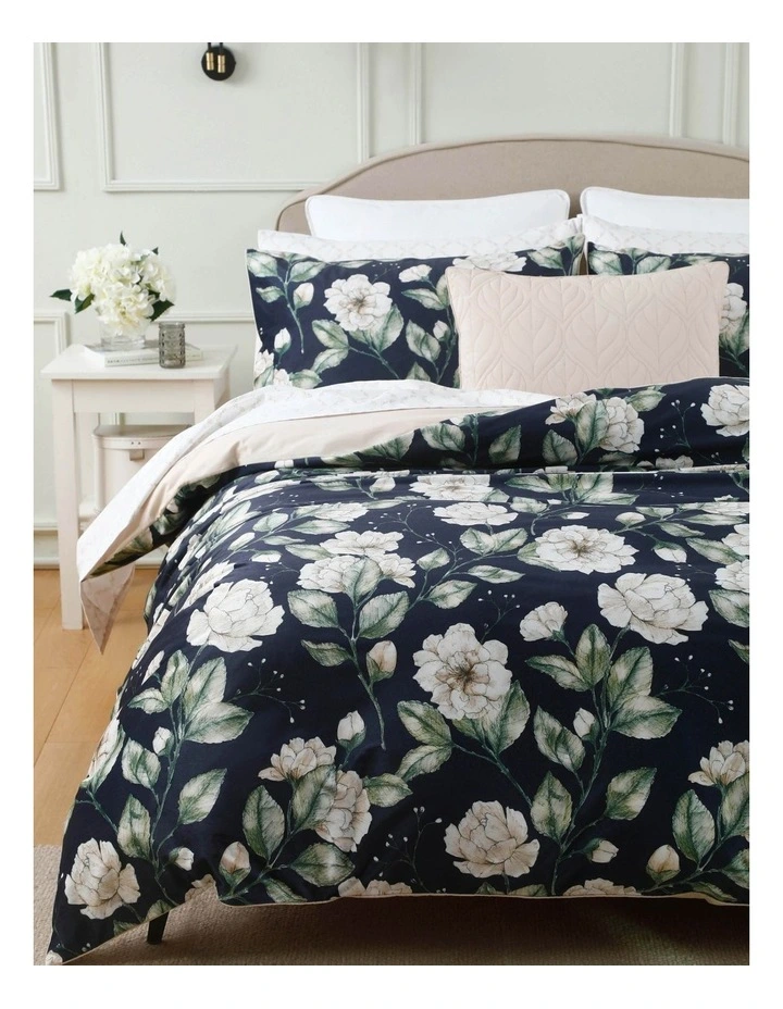 Evoke Velvet Quilt Cover Set Dark Green 3 Evoke Velvet Quilt Cover Set Dark Green