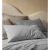 250TC Stonewashed Cotton Sheet Set In Grey -Bedding Shop 889066000 889064920 1 720x928