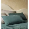250TC Stonewashed Cotton Sheet Set In Dusky Green -Bedding Shop 889066000 889065460 1 720x928