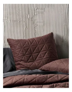 Linen House Heath Quilt Cover Set Chocolate -Bedding Shop 895065310 2 720x928