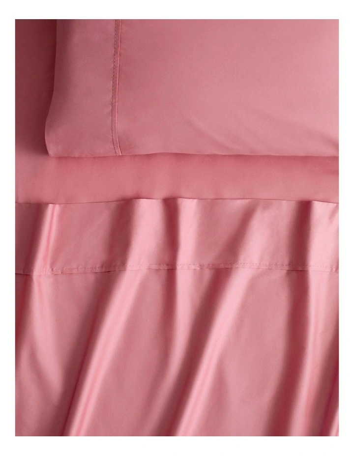Organic Cotton 400Tc Sateen Sheet Set In Pink Ginger 4 Organic Cotton 400Tc Sateen Sheet Set In Pink Ginger - Image 2