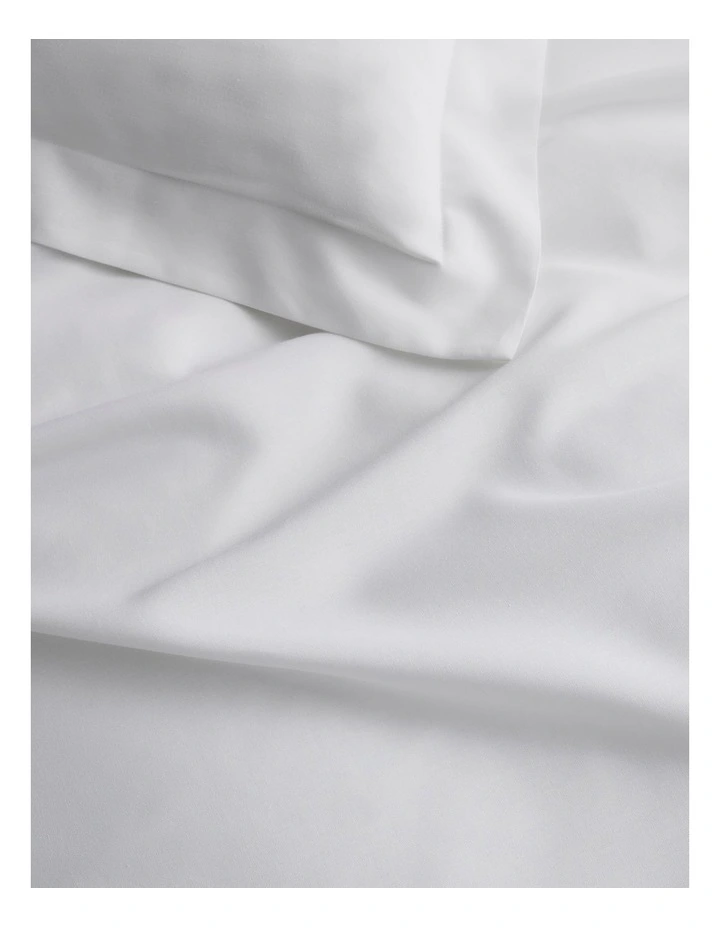 Tencel Lyocell Fibre & Cotton Quilt Cover Set In White 4 Tencel Lyocell Fibre & Cotton Quilt Cover Set In White - Image 2