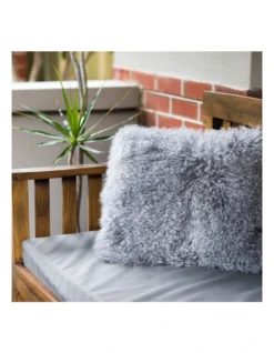 Naturally Sheepskins Long Wool Mongolian Sheepskin Cushion Cover Grey -Bedding Shop 906854950 5 720x928