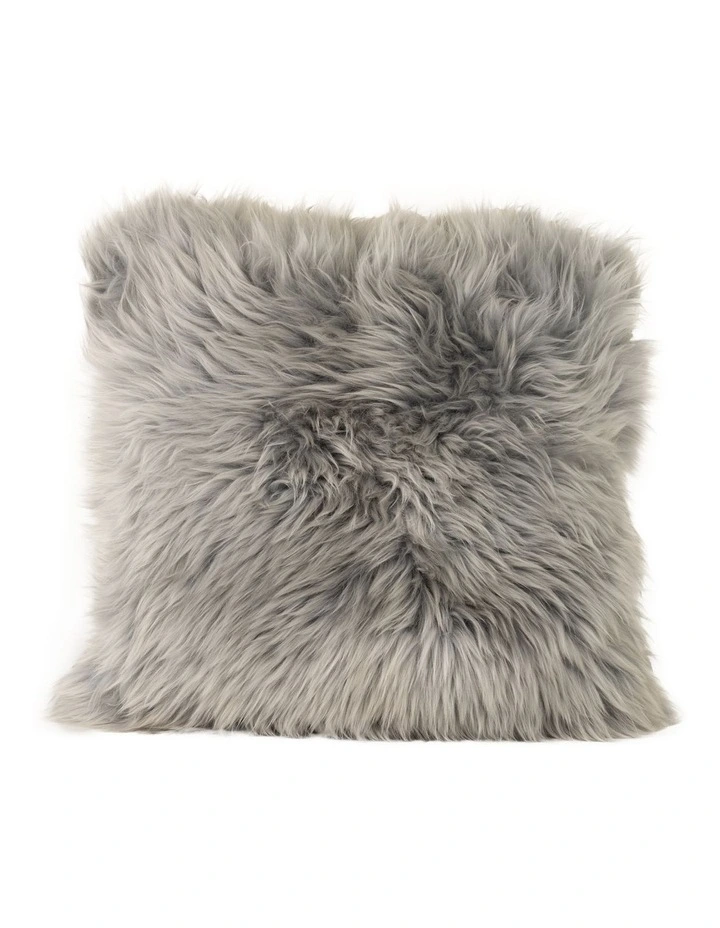 New Zealand Sheepskin Cushion Cover In Grey 3 New Zealand Sheepskin Cushion Cover In Grey