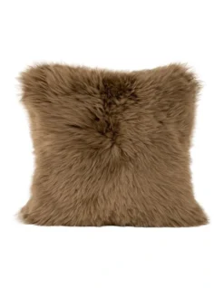 New Zealand Sheepskin Cushion Cover In Mocha