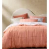 Yubi Vertical Mosaic Quilt Cover Set In Peach -Bedding Shop 911512450 911511460 1 720x928