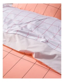 Yubi Vertical Mosaic Quilt Cover Set In Peach -Bedding Shop 911512450 911511460 3 720x928