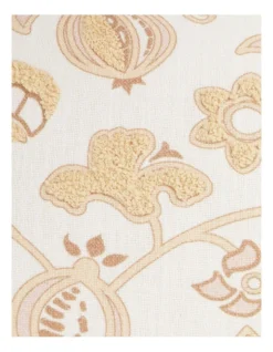 Heritage Camivelle Embroidered Floral Cushion 60x40 Cm In Taupe/White -Bedding Shop 911577880 4 720x928