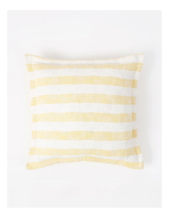 Gower Striped Cotton Cushion 50x50cm In Golden Haze 3 Gower Striped Cotton Cushion 50x50cm In Golden Haze