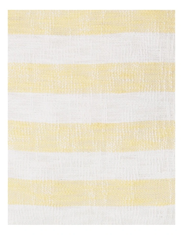 Gower Striped Cotton Cushion 50x50cm In Golden Haze 5 Gower Striped Cotton Cushion 50x50cm In Golden Haze - Image 3