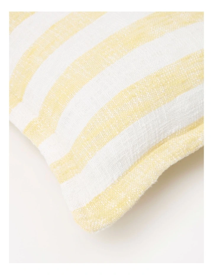 Gower Striped Cotton Cushion 50x50cm In Golden Haze 6 Gower Striped Cotton Cushion 50x50cm In Golden Haze - Image 4