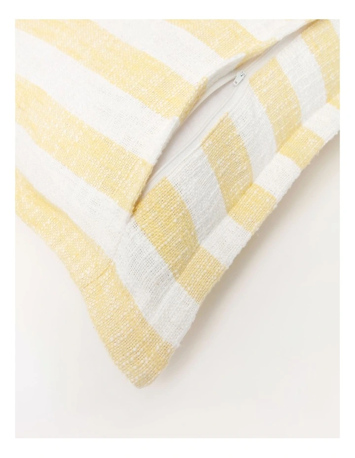 Gower Striped Cotton Cushion 50x50cm In Golden Haze 7 Gower Striped Cotton Cushion 50x50cm In Golden Haze - Image 5