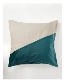 Splice Microfibre Filled Cushion 60x60 Cm In Deep Lake/Natural